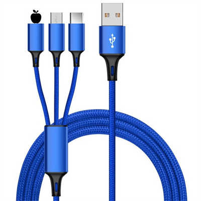 USB cable distributors braided micro usb cable 3 in 1 fastest charging data cable
