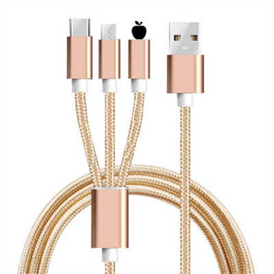 USB cable engineering mi micro usb braided cable 3 in 1 fastest charging cable