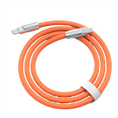 Data cable exporter usb c to usb c cable fast charging zinc alloy silicone cable