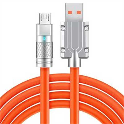 Data cable manufacturer USB charging cable large current zinc alloy silicone cable