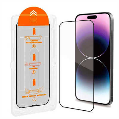 iPhone 15 tempered glass dust free screen protector positioning sticker