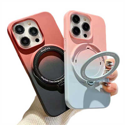 iPhone 15 farbverlauf silikon hülle mit Magsafe-Halterung Ästhetische handyzubehör