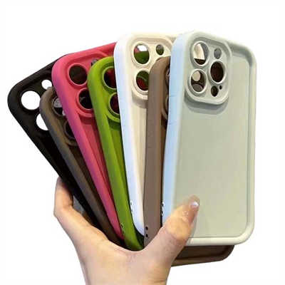 Einfarbig flüssiges silikon iPhone 15 hülle großhandel ästhetische handyzubehör