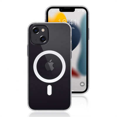 Custodia iPhone 14 aziende custodia Magsafe trasparente silicone antiurto