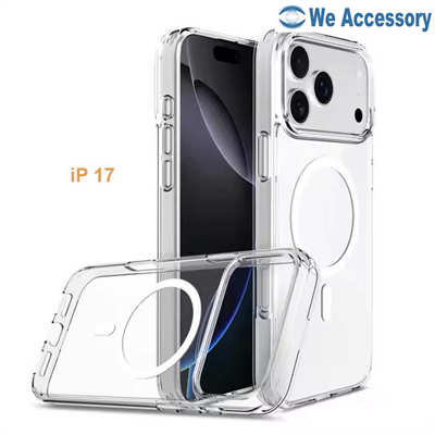 iPhone 17 Case Wholesale Supplier strong magnetic transparent MagSafe case