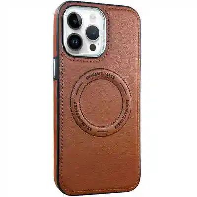 Mobile accessories wholesale new iPhone 16 leather MagSafe case back cover