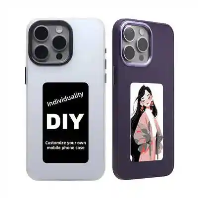 Coque téléphone vente en gros écran e-ink coque iPhone 16 Pro photos DIY