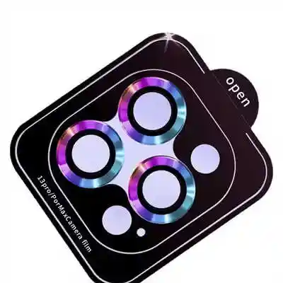 Protecteur de caméra iPhone 15 avec autocollant de positionnement lentille verre trempé