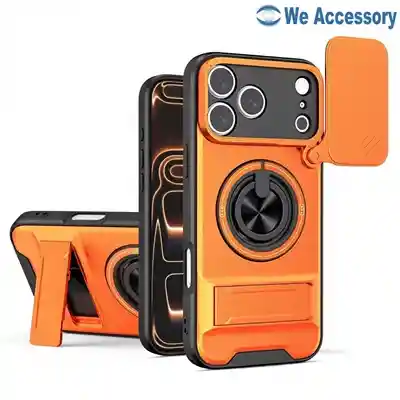 Proveedor accesorios smartphones funda iPhone 17 Pro Armor 4 en 1 con soporte magnético