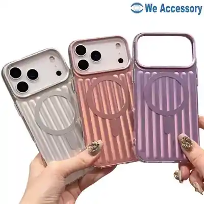 Custodia magnetica colorata iPhone 17 a forma valigia vendita all'ingrosso