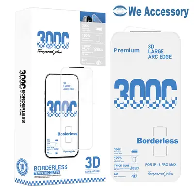 Höchste Qualität iPhone 18 Pro Panzerglas 300C Super Big Arc Edge ESD Randlos