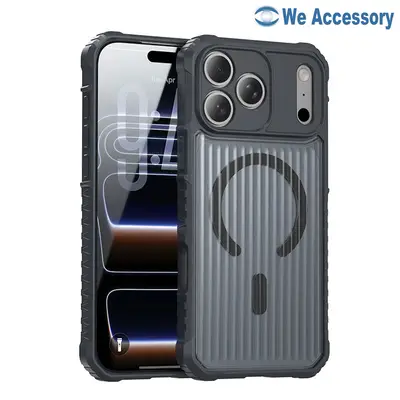 Nuevo diseño Fundas iPhone 18 Pro Híbrida TPU+PC Estilo Maleta MagSafe Resistente Golpes