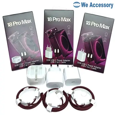 iPhone 18 Pro Kit de cargador de 35W kit de carga rápida cargador usb-c de 35W + cable c a c