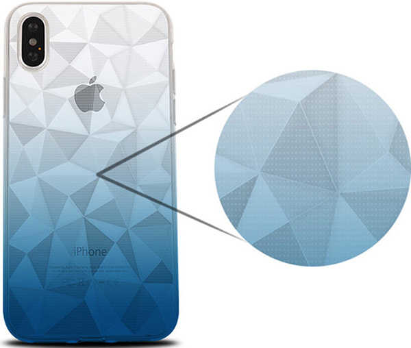 3D diamond pattern transparent TPU case.jpeg