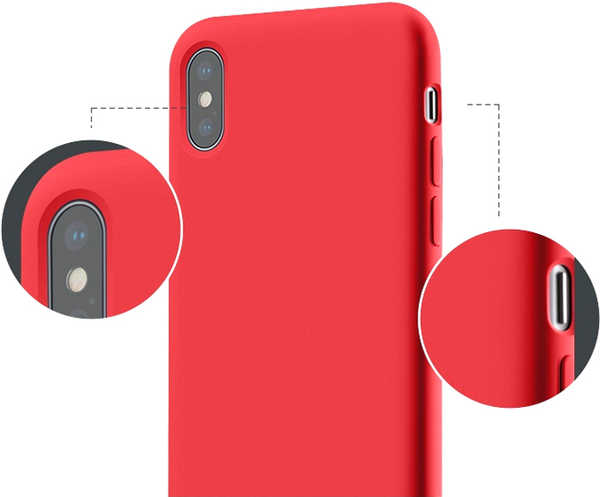 iPhone Xs красный Матовое покрытие чехла.jpg
