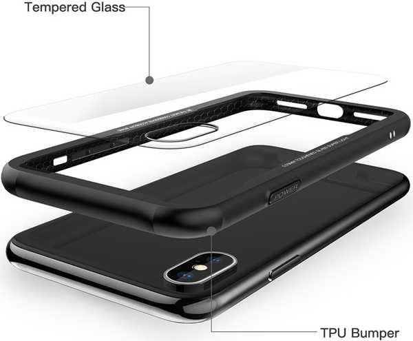 iPhone X TPU frame tempered glass Case.jpg